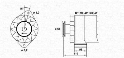 MAGNETI MARELLI 943356257010 -  Генератор